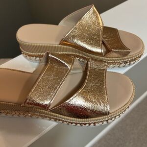Gold Slide Sandals
